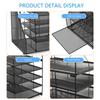 Bureau Papier Bestand Tray Organiser 5-Laags Metalen Bestand Brief Tray Met Boekenrek Ruimtebesparende Document Organiser Voor Kantoor