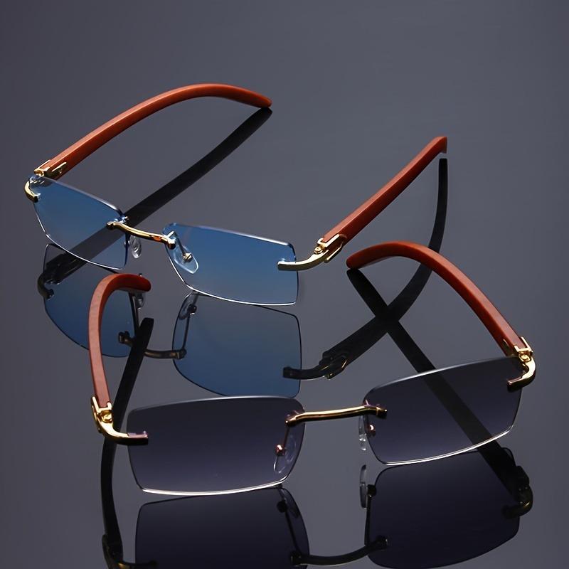 2pc Unisex Frameless Sunglasses for Driving And Fishing UV Protection Cut Edge Design Special for Men And Women