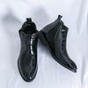 Hight Quality Classic British Style Ankle Boots For Men's Big Size 28.5CM Black Hombre Casual Business Banquet Wedding Dress