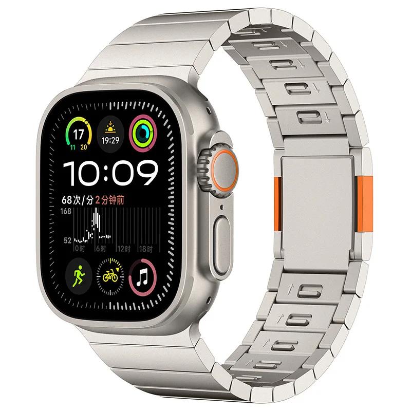 Metal Magnetic Clasp Strap for Apple Watch Band 49mm 46mm 45mm 44mm 42mm Quick-release Wristband iWatch Ultra 10 9 8 7 6 5 SE 3