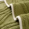 Thick Plush Sofa Cushion Anti Slip Settee Towel Winter Thickened Blanket Solid Color Sofa Cover Three-dimensional Wave Pattern
