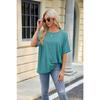 Summer New Women's T-shirt Solid Color Round Neck Loose Short-sleeved T-shirt Tops