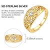 Original   CopperGolden Openwork Vines Ring For Women Girls Jewelry Birthday Anniversary Gifts