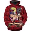 Fierce Dinosaur Print Hoodie Men Children Clothing Long Sleeve Pullover Coat Harajuku Streetwear Autumn Casual Trend Hoodies