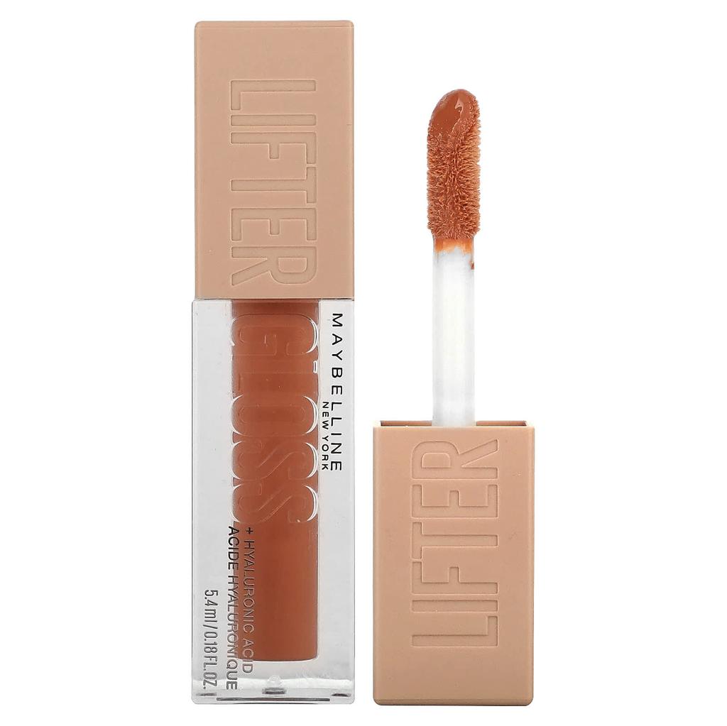 Maybelline Lifter Gloss + Hyaluronic Acid, 007 Amber, 0.18 Fl Oz (5.4 Ml)