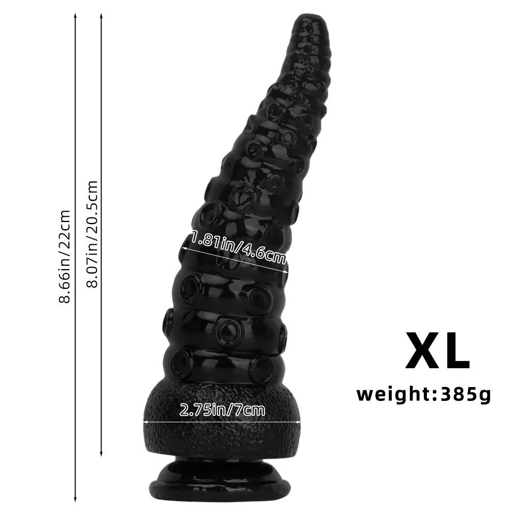Black PVC Dildo Penis with Suction Cup Butt Plug Fisting Sex Toy Strap On Cock Big Dick Realistic Cock