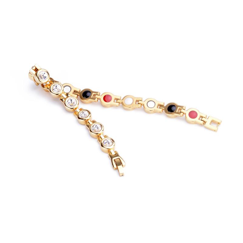 Stainless Steel Jewelry Zircon Bracelet New Male Creative Bracelet Tidal Magnet Infrared Stone Health Bracelet