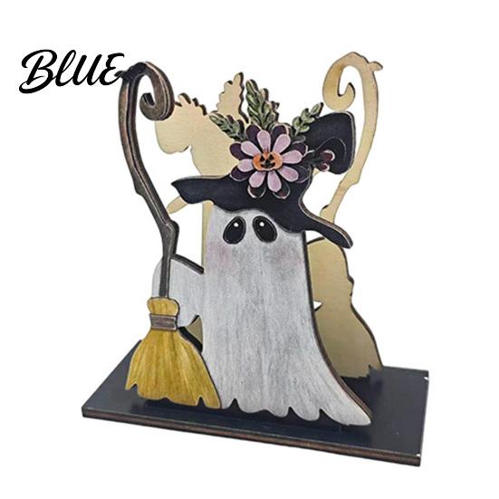 Desktop Storage Organizer Halloween Wooden Napkin Holder Ghost Pumpkin Decorative Tabletop Tissue Dispenser Seasonal Interior Accents Paper