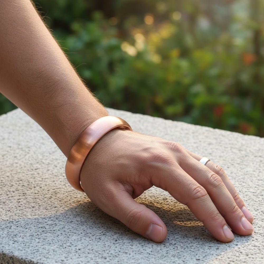Pure Copper Cuff Bracelet Adjustable Copper Cuff Bracelet Durable Copper Bangle for Men and Women