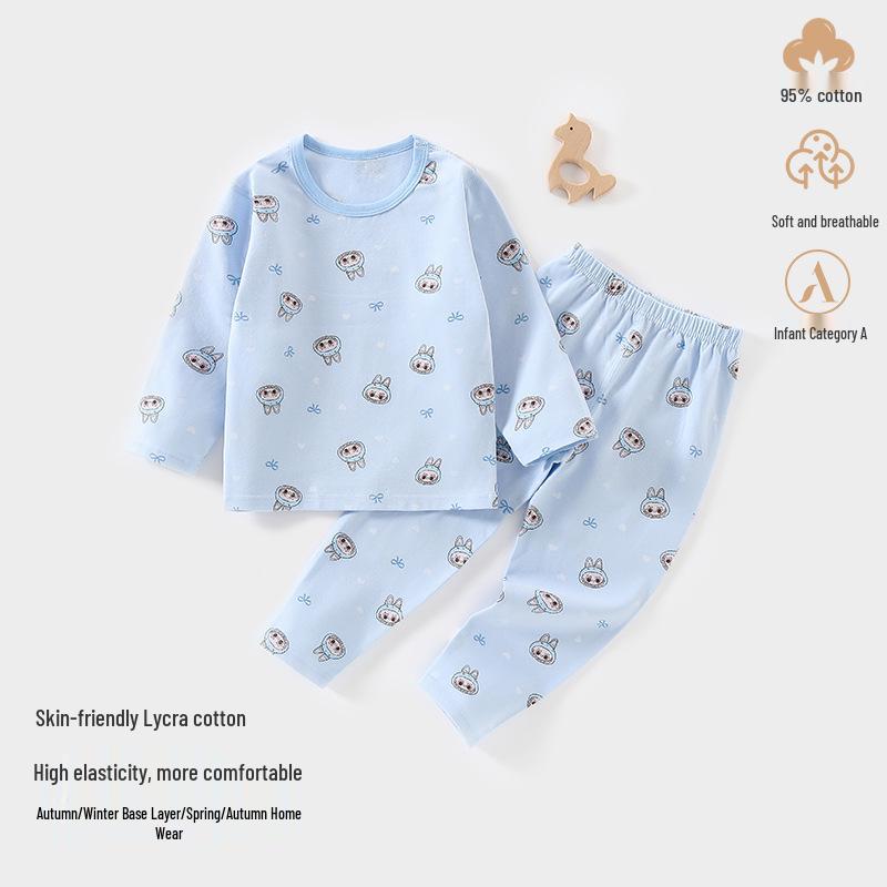 

Детский пижамный комплект: Одежда для сна для мальчиков и девочек на осень/весну 100 cm (Dual-Purpose Crotch)