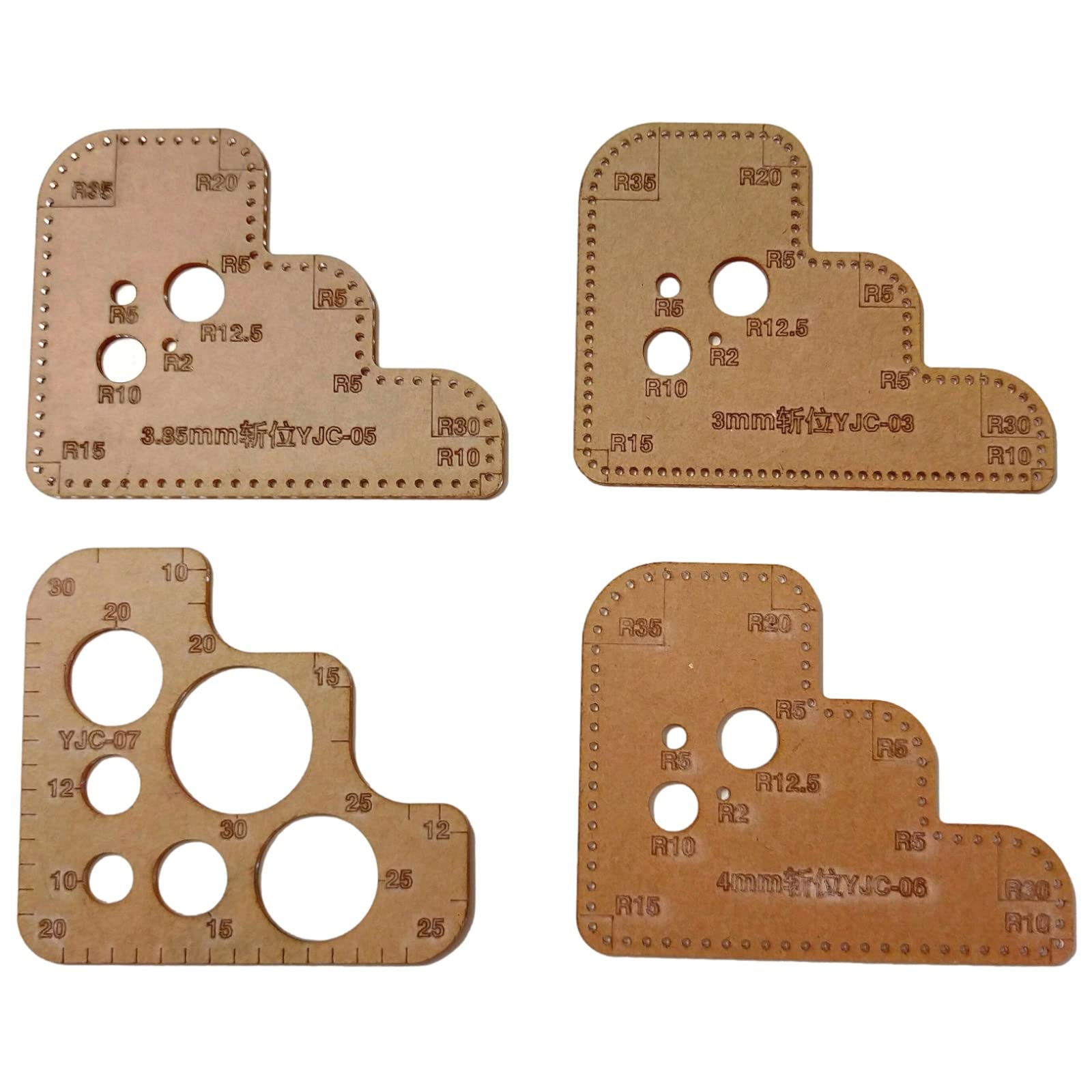 

Copeflap Set of 4 Leather Craft Curved Rulers Acrylic for Cutting and Pattern Making
