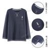 eleitchtee Long Sleeve Top and Bottom and Plus Loose and Made of Cotton Dark Men's Pajamas, Set, Spring, Summer, Autumn, Loungewear, Sizes,