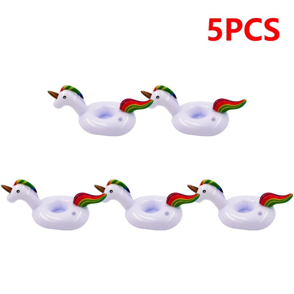 Nafukovací držák na pohár plovoucí nafukovací podtácky na nápoje z kokosového stromu Flamingo Unicorn držák na pití do bazénu plovák