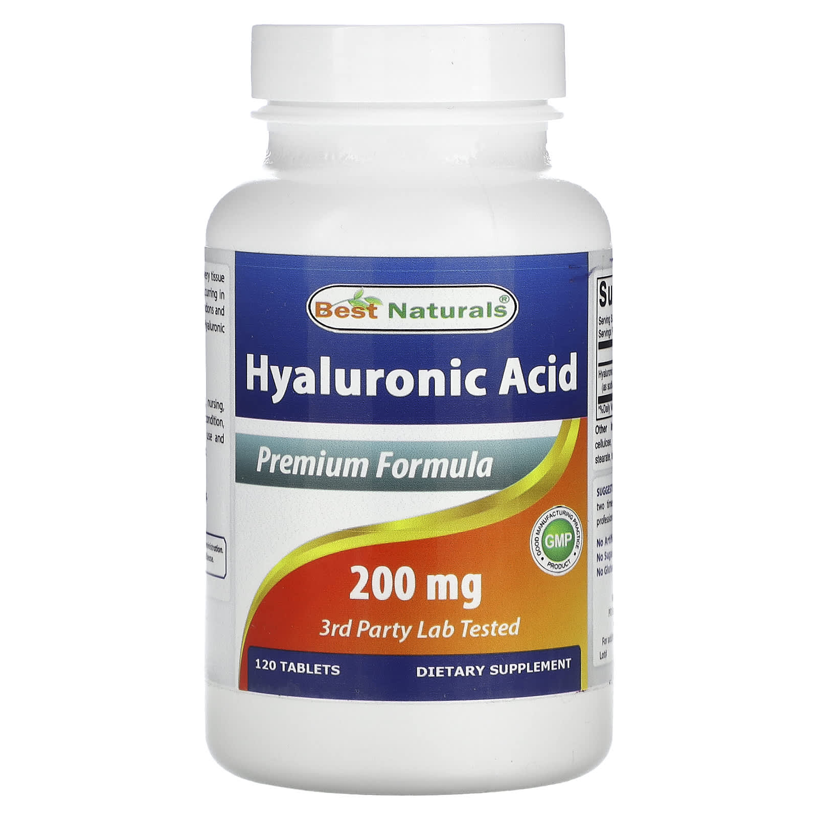 

Hyaluronic Acid, 200Mg, 120 Tablets