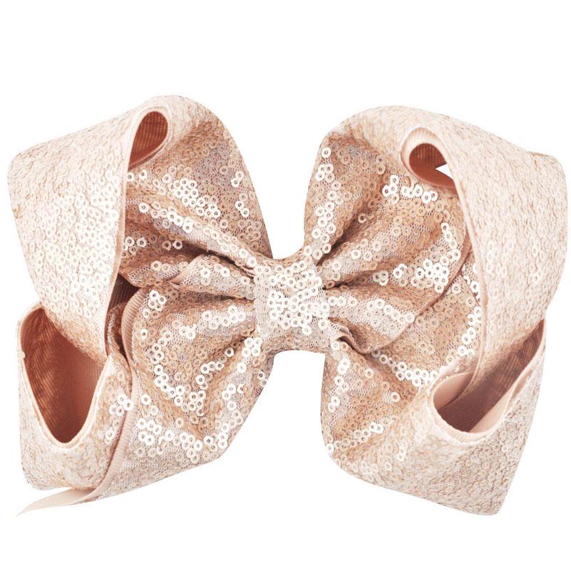 29Colors 8 inch Big Rainbow Large Hair Bow Sequins Ribbon Hairgrips With Alligator Clips Headwear Bowknot Girls Hair Accessories