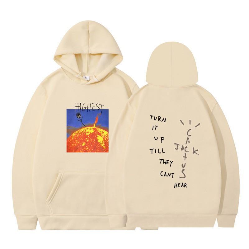 Travis Scott HITR Sun Hoodie Womens Oversized Sweatshirt Festival Streetwear