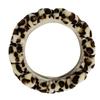 Universal Winter Warm Leopard Fluff Plush Steering Wheel Cover Car Accessories Soft Faux Fur