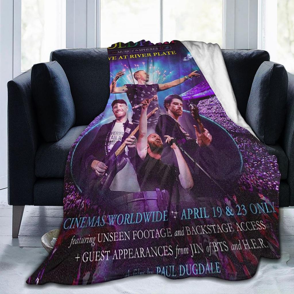 Coperta Coldplay Plaid Morbido per Divano Coperta da Viaggio Portatile per Casa Camera da Letto Viaggio Plaid Copriletto Trapunta