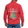 Men's Casual Style Solid Color Loose  Shirt Long-sleeved Top