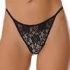 Womens Micro See Through Thong Low Waist Elastic Waistband Sheer Panties Briefs Lingerie Underwear