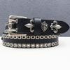Abi Y2K Personalized Leather Belt with Rivet & Eyelet Design