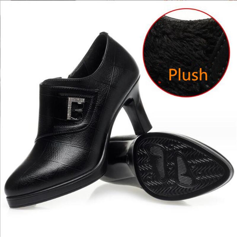 Fashion 7.5cm 9cm Heel Deep Mouth Women's Platform Pumps Women Shoes 2024 Fall Winter High Heels Shoes Ladies Office Party Shoes
