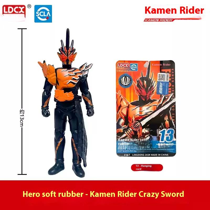 New Cool Fashionable Masked Rider Soft Rubber Action Figures Fashion Playthings Desktop Ornament Boy Surprise Gifts Collectable Models