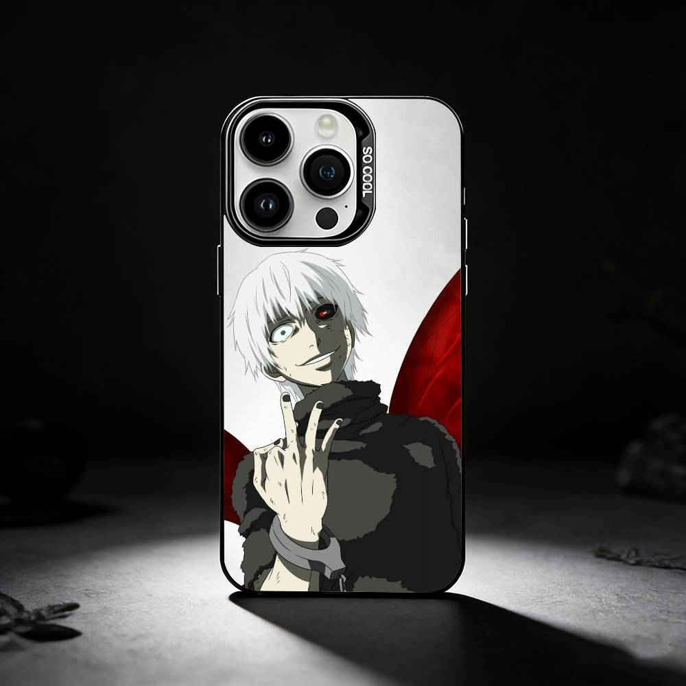 Tokyo Ghoul Phone Case For iPhone 17,16,15,14,13,12,11 Plus,Pro Max,XS,Colored silver phone case
