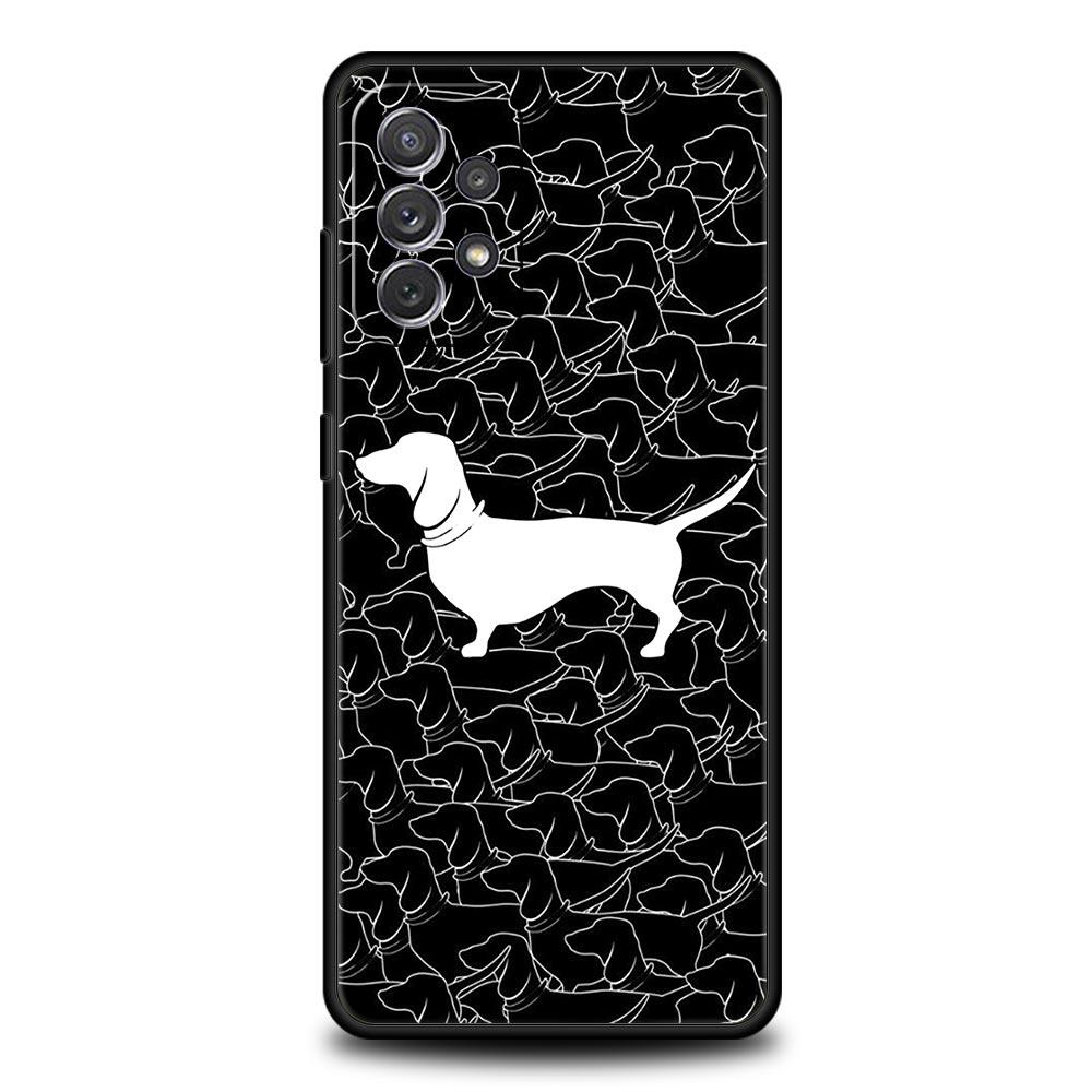 Dachshund Sausage Dog Phone Case for Samsung A17 A13 A15 A25 A35 A51 A55 A71 A21S A11 A31 A41 A23 A53 A73 5G A03S A05s Cover