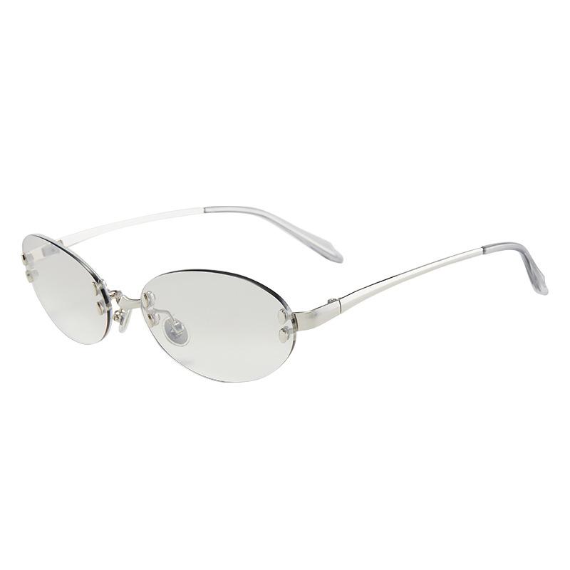 Retro Personalized Women'S Sunglasses Uv Protection Trend Rimless Glasses Fashion Versatile Sunglasses Men