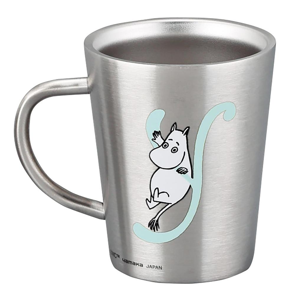 Nerezový Moomin Udržuje teplo a chladne Průměr 9 x Počáteční Narozeniny Různé Vyrobeno v Hrnku, Žáruvzdorný, pomalu, Dvouplášťový, 360ml,