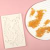 1 Pcs Large Baroque Feather Silicone Mold, Scroll Embossed Cake Decoration Fondant Mold for Thanksgiving Wedding Party Cupcake Topping Candy