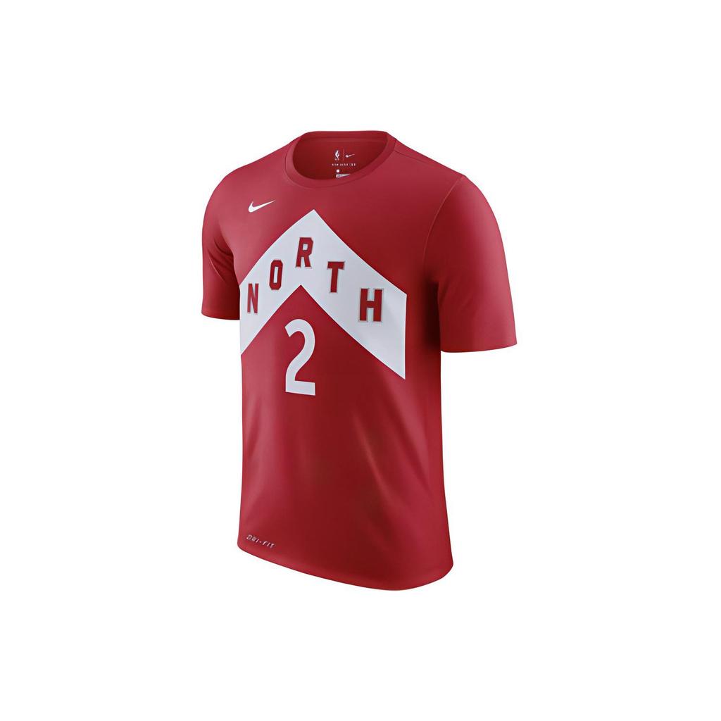 Nike City Edition Dri-Fit Short Sleeve T-Shirt Toronto Raptors Leonard No. 2 Men Tops Red AO0949-659