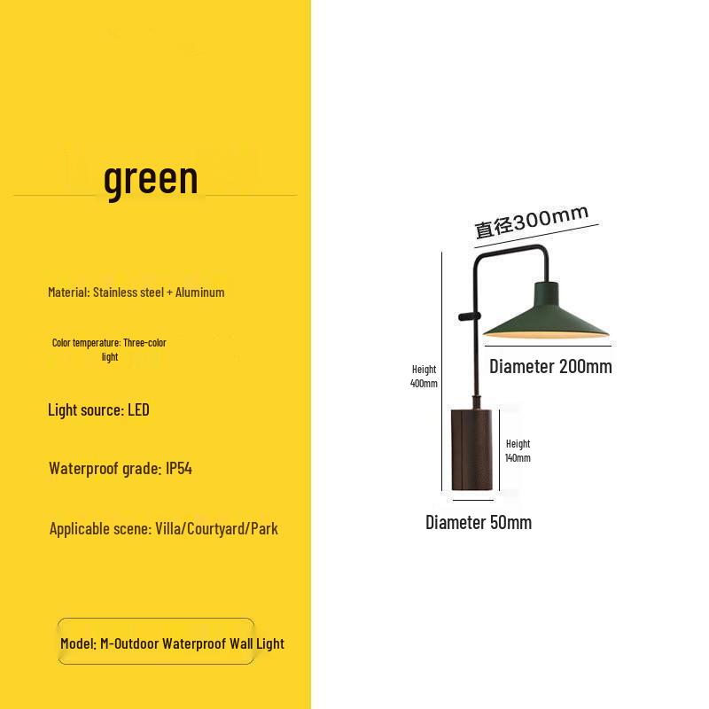 

Nordic Minimalist Waterproof Outdoor Wall Light for Courtyard or Villa Doorway