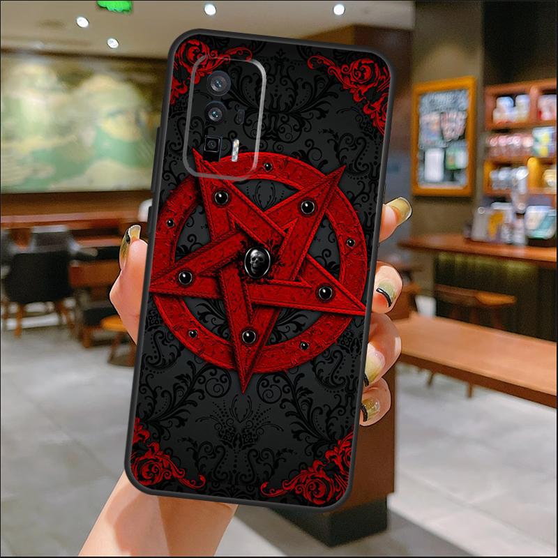 Gothic Satanic Pentagram Case For Xiaomi 15 14 Ultra 13 11T 12T 13T 14T Pro POCO X7 Pro X3 X5 X6 M6 F5 F6 Pro Cover