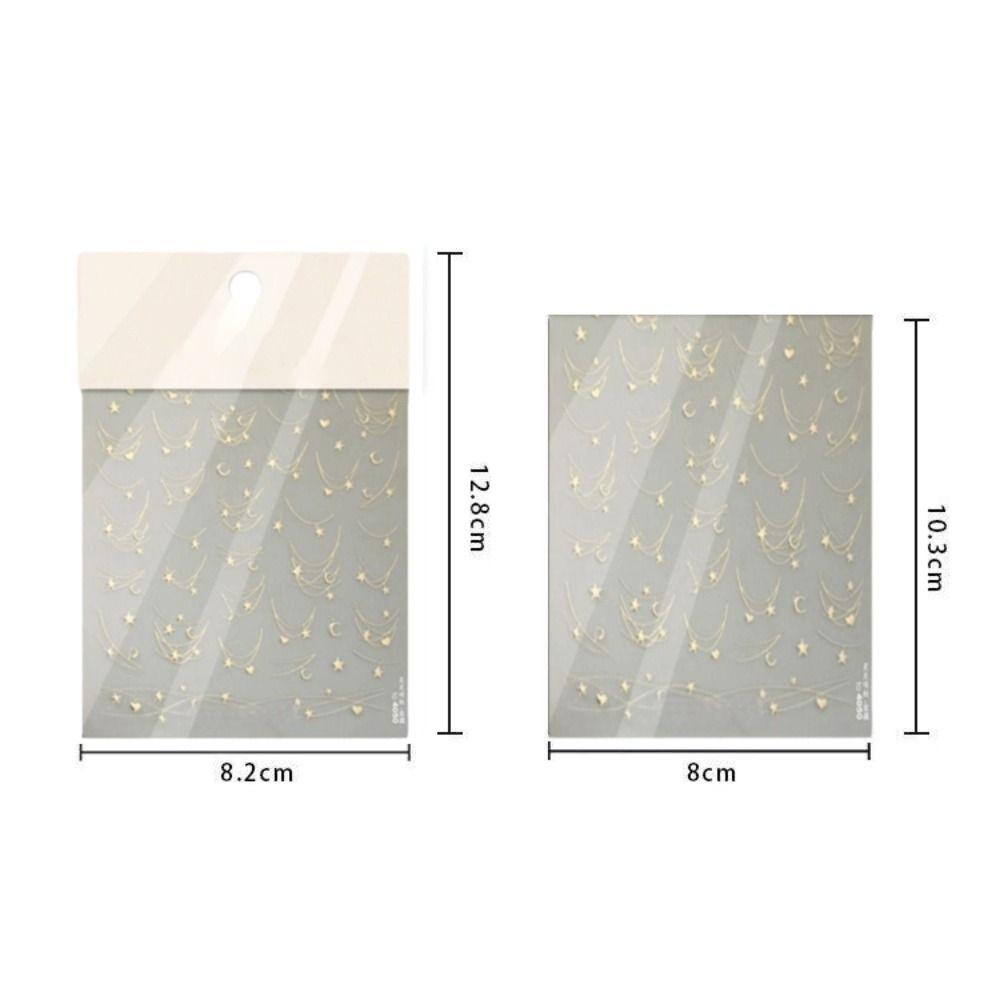 5D Effect Manicure Decals Self-Adhesive Nail Sliders Elegant Nail Decorations Beauty Manicure