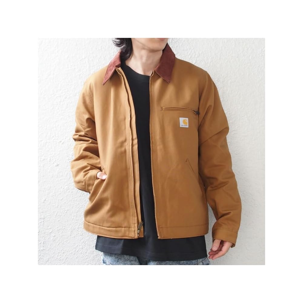 Carhartt Detroit Jacket Brown Relaxed Fit Duck Blanket-Lined Work Jacket Size S