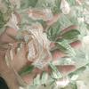 Soft Mesh Floral Embroidery Lace Fabric Colorful Rose Leaf Embroidered Fabric for DIY Sewing Clothes Wedding Dress Veils