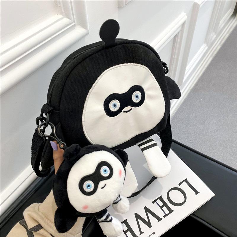 Cute Cartoon Egg Party School Bag 2023 New Fashion Shell Shape Canvas Shoulder Bag Lightweight Portable Children's Little Backpack
