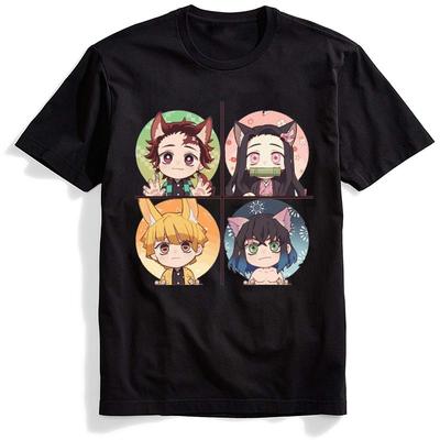 Demon Slayer Kimetsu No Yaiba Short Sleeve Tshirt Men Funny Fashion Cartoon Printing Graphic Japanese Anime