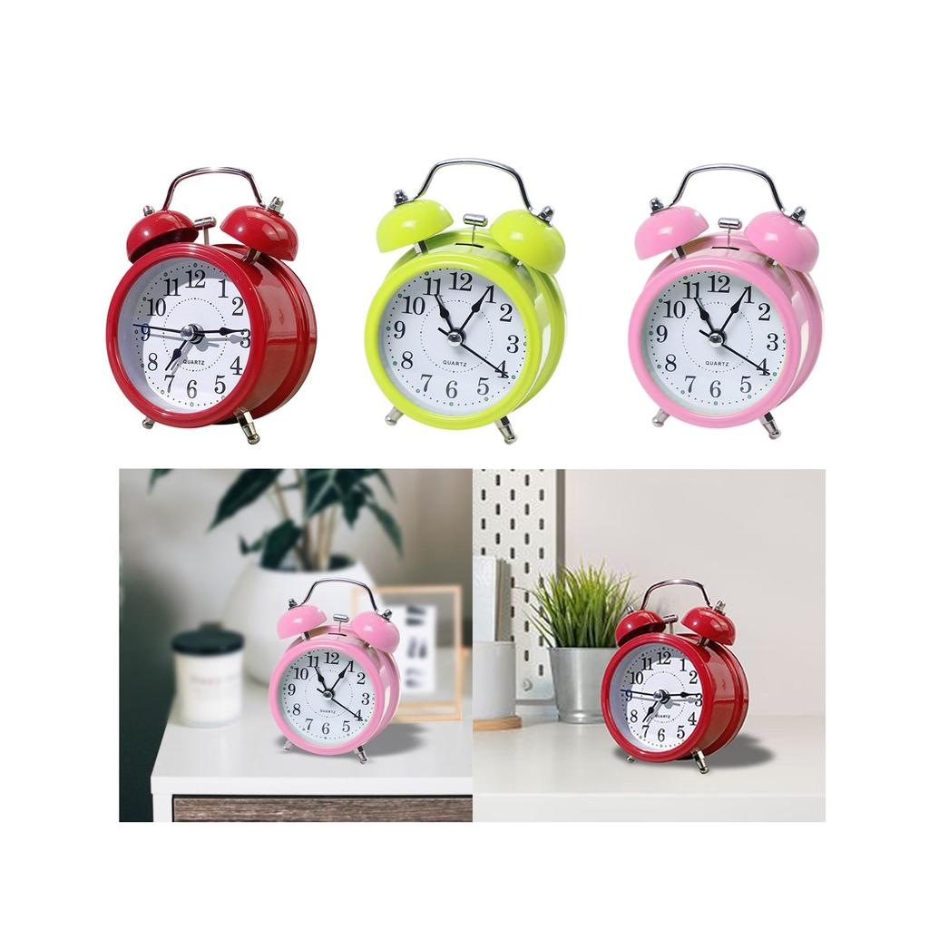 Alarm Clock Non Ticking with Night Light No Noise Retro Analog Clock for Bedroom Bedside Table Deep Sleepers Teenagers Adults