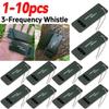 1-10pcs High Decibel 3-Frequency Whistle Outdoor Emergency Survival Whistle for Camping, Hiking, Hunting Rescue First Aid Tool