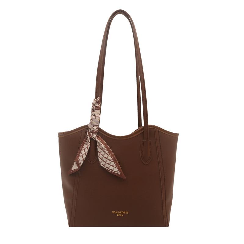 

Bags Women s tote bags Large capacity summer new casual versatile shoulder bags College students class commuter bags коричневий