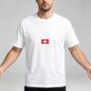 Unisex 100 Cotton Short Sleeve Tee Switzerland Swiss Flag Mountain Print Daily Outdoor Casual Crew Neck Tshirt