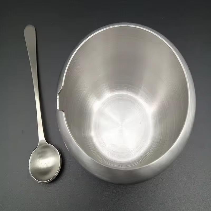 304 Stainless Steel Sugar Bowl with Clear Lid Sugar Storage Organizers with 3 Serving Spoons and Non-slip Base