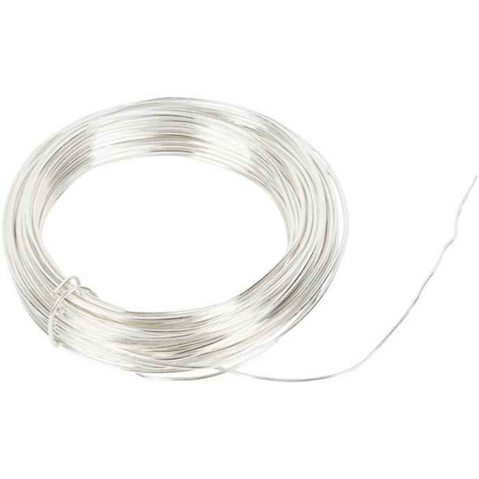 Metal wire - Silver - 1 mm x 4 m - Shiny - Mixed - DIY and jewelry argento