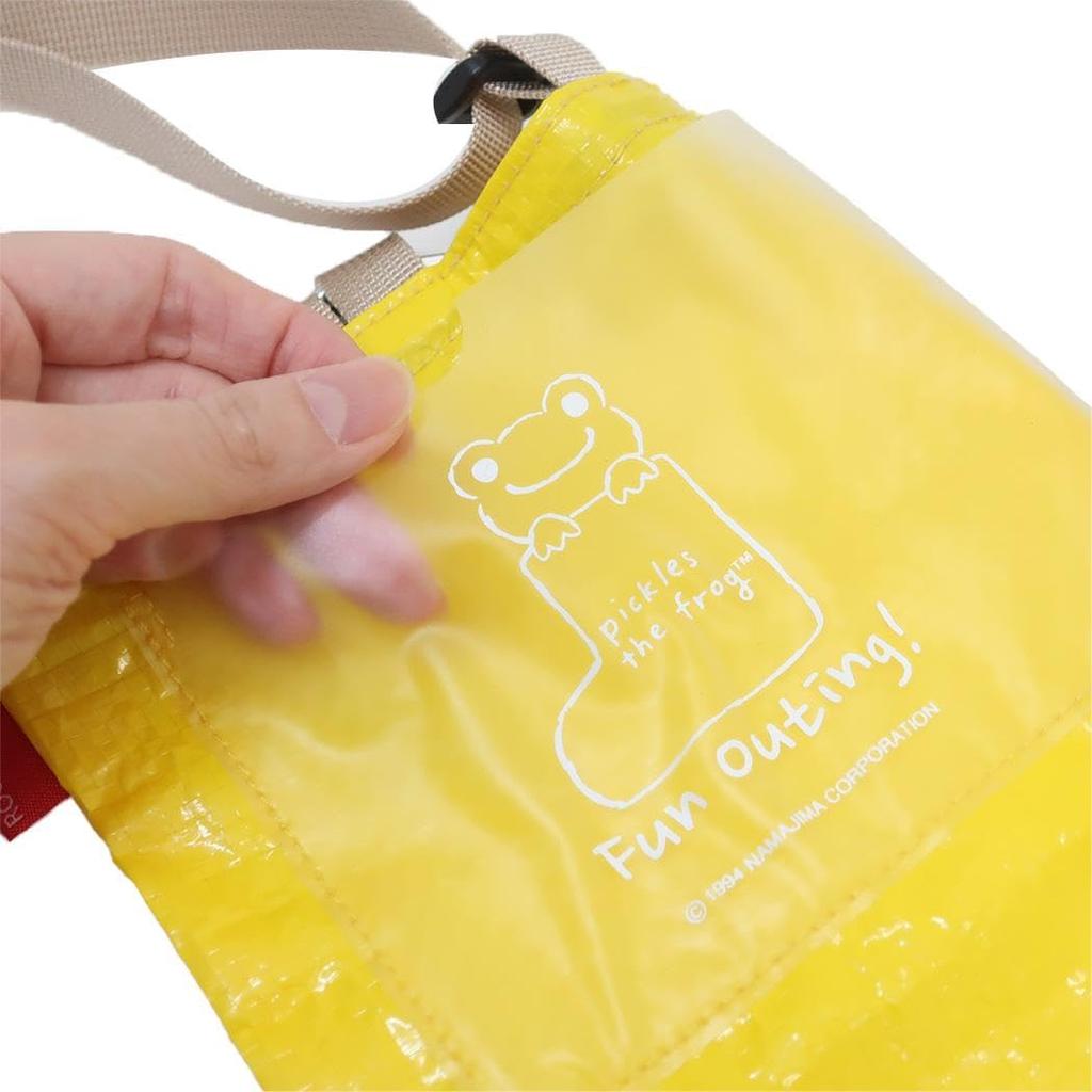 Pickles the Frog Regenschirm Faltbarer Regenschirm [Faltbare Hülle] IP. HAUS. Oder. Gurken-Ein Halter/GELB