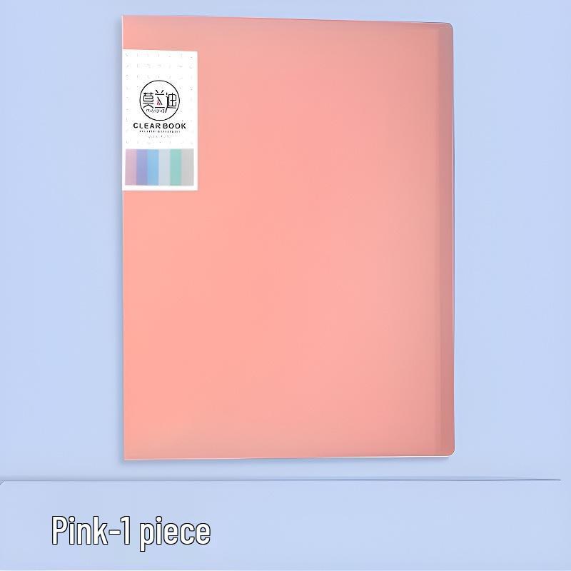 A4 Morandi Color Multi-Layer Transparent Test Paper Folder - Large Capacity for Students