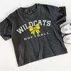 Comfort Colors Cropped Softball Tee: Personalized Preppy Coquette Bow Cotton Tshirt with Mascot Name