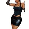 Women Solid Color Mesh Lace Up Boned Corset Top Sexy Slimming Shapewear Bustier